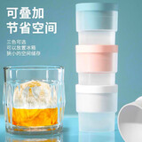 收米冰块模具制冰盒球形冰模威士忌冰球制冰器冰格大冰块球 白冰色【1个】 【硅胶易脱模】大号冰球