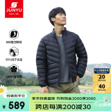 君羽户外羽绒服情侣款轻薄鹅绒服800蓬鹅绒秋冬防风保暖羽绒衣C52021 男款—黑色 2XL 推荐男170-190斤/女125-135斤