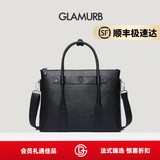 BG GLAMURB奢侈品男包手提包真皮耐磨商务电脑包防水14寸休闲公文包男高级感 A级头层牛皮【品牌限量款】 可放14.5英寸笔记本电脑