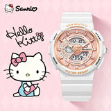 Hello Kitty手表女学生运动夜光防水小学初中生儿童电子表女生日礼物女孩8573