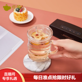恒福 玻璃泡茶杯茶水分离杯带过滤耐热家用办公室茶道喝茶杯子