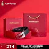 暇步士（Hush Puppies）皮带男士真皮腰带男自动扣商务腰带礼盒装情人节礼物送男友父亲