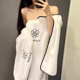均垚可裹可穿式浴巾女2024新款浴袍女成人速干浴巾裹女情侣款浴衣浴裙 山茶花浴裙【85*150cm】