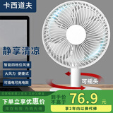 卡西道夫风宝小风扇usb家用电扇桌面风扇台式电风扇小型办公室宿舍厨房便携充电式摇头台扇充插两用大风力 【摇头8寸】3600毫安可定时-高配