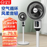 扬子空气循环扇家用电风扇台立两用落地扇涡轮对流摇头遥控电风扇宿舍客厅卧室循环风扇 遥控款【左右摇头+遥控定时】