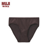 无印良品 MUJI 女式 弹力天竺编织中腰短裤 内裤 FCE01A1A 深棕色 S