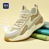 海澜之家男鞋软底2026年最新款运动鞋男士休闲鞋子男跑步鞋夏季透气老爹鞋 米色 【网面款】 42 (260mm) 【标准运动鞋码】