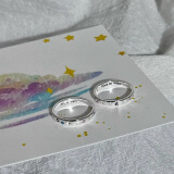 芯奢生命万岁星芒情侣对戒一对男女款高级感纪念日仪式感礼物送女朋友 情侣一对