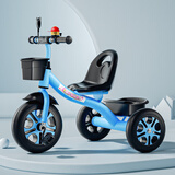 星孩儿童三轮车1-3-2-6岁大号宝宝婴儿手推车脚踏自行车幼儿园童车 高配彩轮 蓝色