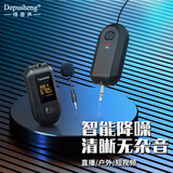 depusheng领夹麦克风无线 电脑收音直播录播网课培训头戴话筒小蜜蜂扩音器音响讲解耳麦录音教学讲课降噪T9