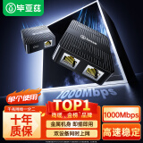 毕亚兹 网线分线器 千兆网络一分二同时上网转接头转换器宽带RJ45网口笔记本路由器机顶盒分线器