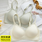 眺德高内衣女小胸聚拢上托收副乳文胸薄款防下垂性感胸罩女士内衣 单件香槟色M（适合34/75ABC）