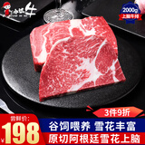 小试牛阿根廷进口上脑牛排 原切谷饲雪花牛肉 儿童生鲜冷冻牛扒 谷饲上脑牛排【8-12片共4斤】