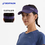 迪卡侬（DECATHLON）空顶帽男女夏天遮阳帽太阳帽鸭舌帽户外运动帽跑步帽子RUNC 新款紫色-可调节松紧带款 新空顶帽松紧带（建议头围50-62厘米）