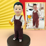 陶的传人泥人真人定制人像玩偶ai照片制作3d人物立体人像手办人偶泥塑摆件 1-15岁小朋友