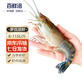 百鲜洽罗氏虾沼虾鲜活冷冻新鲜大头虾超大虾巨型淡水河虾海鲜水产虾类 8-11只/斤-超大号 500g(净重)