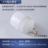 美克杰雷达人体感应灯声控声光控led灯智能家用楼道过道走廊E27螺口灯泡 【豪华钻石款】26W 智能雷达人体（2个起发）