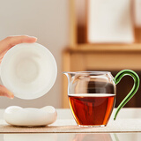 TEAHUE公道杯高档陶瓷茶漏过滤网公杯套装耐热高硼硅加厚玻璃茶海分茶器