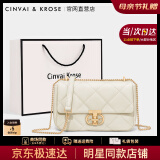 CinvaiKrose官网包包女包2025年新款女士斜挎单肩包生日母亲节礼物实用送妈妈 CK女包-米白【小号】送女生走心