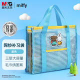 晨光（M&G）文具 米菲系列 网纱补习袋 多功能手提购物袋拎书带 儿童课外美术补课书包蓝色 ADM945T861