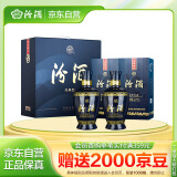 汾酒 蓝汾清香型白酒53度475ml*2瓶 (53度仿蓝瓷)礼盒装 