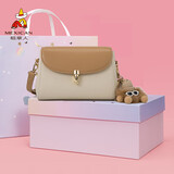 稻草人包包女包2026轻奢牛皮单肩斜挎包生日母亲节礼物送妈妈实用礼盒款