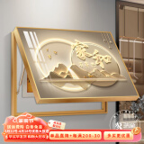 瑞尚（RUISHANG） 遮挡电表箱装饰画配电箱可推拉壁画客厅挂画有框电源箱开关盒 家和万事兴A 60*50可覆盖（横50竖40）晶瓷面