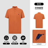 POLOWALK短袖polo衫男士夏季新款保罗商务日常宽松休闲衣服男装父亲节礼物 桔色【新款】 2XL (185)
