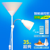秒舒康双灯高亮落地灯客厅沙发卧室床头无频闪学习书房阅读氛围立式台灯 F02白超亮双灯智能25W+10W+遥控