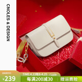 蔻一（Cnoles）包包女包真牛皮品牌女士斜挎马鞍腋下包520情人节礼物送老婆实用