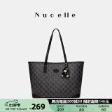 纽芝兰（NUCELLE）包包女2025黑色软皮鸭子托特包大容量学生上课通勤单肩包生日礼物