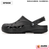 卡骆驰（crocs）洞洞鞋男鞋女鞋 25夏季新款运动鞋平底沙滩鞋透气情侣凉鞋拖鞋子 贝雅系列-全黑色 43-44 (280mm)