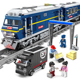 開智城市轨道电动火车高铁和谐号列车儿童拼装积木男孩玩具礼物6-12岁 XLT1100 东风11z型内燃机车