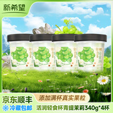 琴牌新希望活润酸奶 轻食杯大果粒益生菌风味发酵乳生牛乳发酵 340g 0蔗糖青提茉莉*4桶