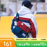 ACROSS邮差包男士斜挎包上班通勤包学生大容量单肩包旅行挎包女相机包包 红蓝