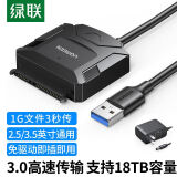 绿联USB3.0转SATA转换器 2.5/3.5英寸硬盘转接头数据连接线 笔记本电脑台式机易驱线 USB转SATA 0.5M+12V/2A电源套装