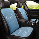 魅驹3D蜂窝汽车坐垫夏季单片凉垫汽车座垫可爱卡通女性小方垫车用家用 【方垫+靠背】-颜色备注默认鹿角