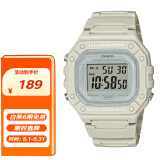 卡西欧（CASIO）手表男复古小方块运动防水学生男女f91w系列手表W-218HC-8A