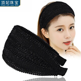 顶妃（DING FEI）宽边遮白发发箍刘海简约带齿防滑压发卡缕空透气头饰小清新发带女 黑色 A27-109