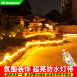 颖朗太阳能灯带户外景观装饰灯串别墅庭院屋檐灯条阳台鱼池防水串灯