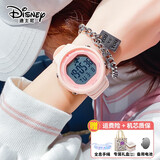 迪士尼（Disney）运动电子手表女学生初高中生2025新款防水儿童女孩高颜值生日礼物 粉红色
