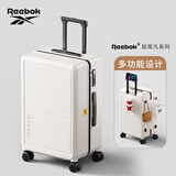 Reebok锐步行李箱PC拉杆箱多功能大容量旅行密码箱皮箱子皓空白26英寸