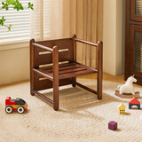 家逸实木矮凳家用小凳子客厅沙发凳子儿童靠背椅子多功能三面椅