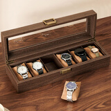 桂岐手表收纳盒高档收藏盒手表展示置物架多表位腕表新婚节日礼物表盒 手表收纳盒【6表位】赠软枕