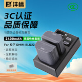 沣标（FB）DMW-BLK22松下S5微单相机锂电池S5二代DC-S5M2X GH5M2 GH6 GH7座充充电器备用电源配件通用BLF19E 【品质认证】电池*2+液晶快充（2400mAh）