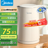 美的（Midea）电水壶烧水壶电热水壶食品级304不锈钢1.7L大容量开水壶内外双精钢防烫无缝SHM1702