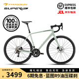 瑞豹 SUPER AL公路车 22速变速碟刹 铝合金舒适耐力型 灰豆绿【蓝图R9套件 免安装】 XXS码（建议身高150-160cm）