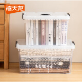 禧天龙塑料透明整理箱衣物收纳箱书本玩具零食储物箱大号 单只 带提手