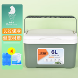 欧宝森绿色6升 保温箱冷藏箱便携小号车载保鲜户外露营母乳泡沫保冷家用