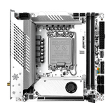 精粤B760i ITX主板双M.2 2.5G网卡RGB1700针12代13代14代i3 12100/i5 12400F 精粤B760I Snow Dream D5主板